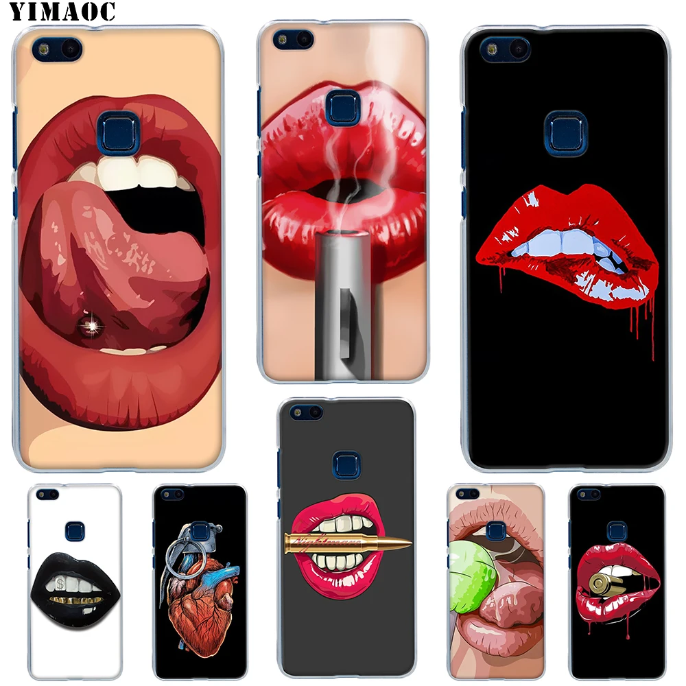 Lips Tattoo Ideas TPU Soft Case for Huawei Honor 20 9x Pro view P smart Z Plus P20Lite Y9 5i |