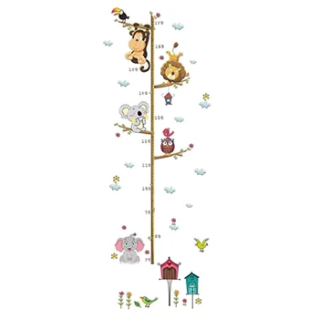 

80#Cartoon elephant Zoo height stickers children room wall decoration wall Christmas Decoration for Home New Year Sticker 922