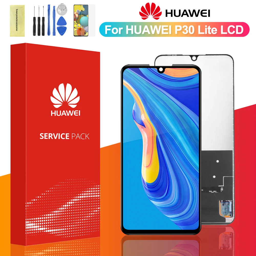 Дисплей для HUAWEI P30 Lite ЖК-дисплей с сенсорным экраном дигитайзер в сборе Nova 4E MAR-LX1 LX2