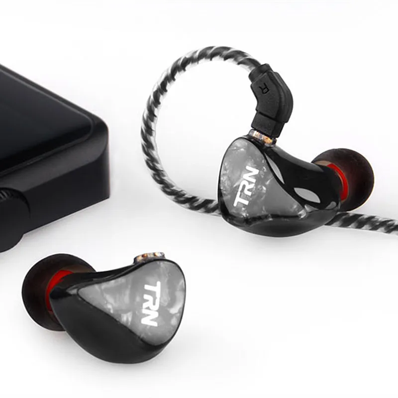 TRN IM2 1BA+ 1DD гибридные наушники-вкладыши спортивные наушники HIFI наушники с уравновешенным якорем наушники съемный 2Pin кабель