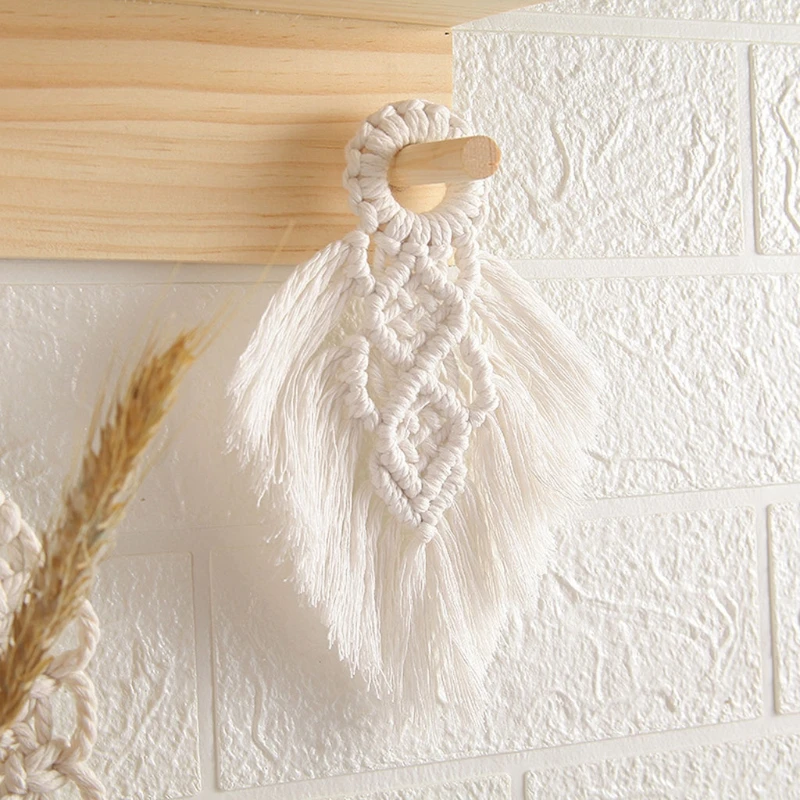 Wall Art Decor Wall Hanging Pendant Macrame Plant Hanger Macrame Door Handle Swing Rope Wall Hanging Decorative Colored for Boho Home Decor Party Supplies Baby Shower Nursey Dor
