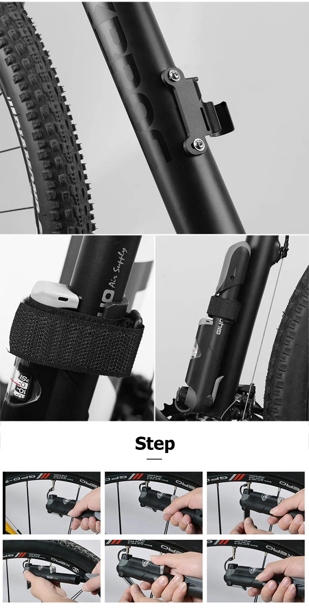 Portable Bicycle Pump Alloy Cycling Air Pump Motorcycle Tire Inflator Mini Hand Schrader Presta Valve MTB Road Bike Pump BC0280 (9)