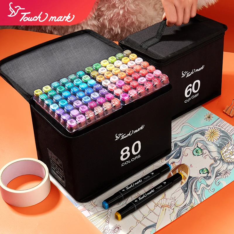 Art Markers 30/40/60/80 Color Markers Manga Drawing Markers Pen Alcohol  Based Sketch Felt-Tip Oily Twin Brush Pen Art Supplies - Price history &  Review, AliExpress Seller - Little June Store