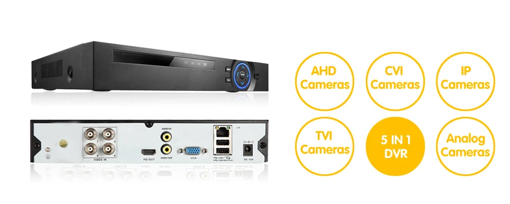 H.265 CVI TVI NVR AHD 5MP 4 канала AHD DVR рекордер Аудио Видео рекордер 4CH AHD CCTV DVR для 1080 P/5MP AHD камеры