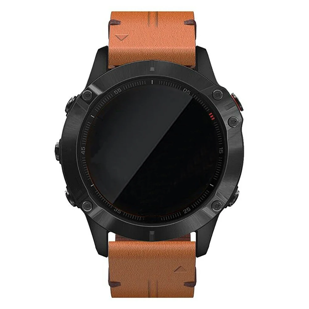 Кожаный ремешок для часов Garmin fenix 5 6 Pro Plus, спортивный браслет, быстросъемный ремешок для Garmin quatix 5 Sapphire