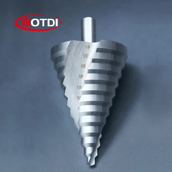 

Step drill bit 6-60mm 12-step drill bit 13mm spiral groove step drill cutting HSS spiral groove step drill bit diameter 13mm