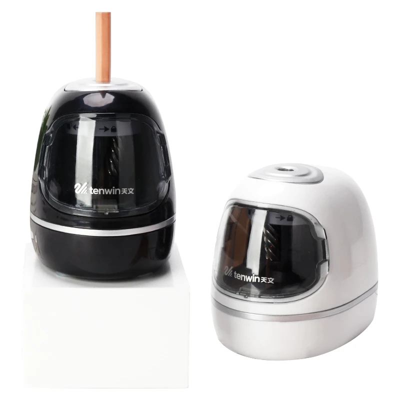 

TEN-WIN Electric Pencil Sharpener Replaceable Blade Plug-in / Battery Mini Automatic Pencil Sharpener for Classroom Supplies