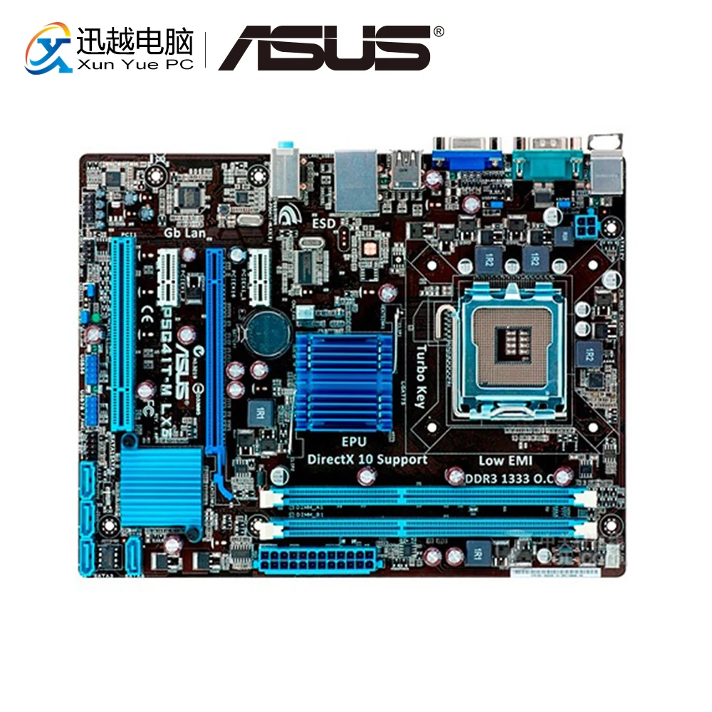 

Asus P5G41T-M LX3 PLUS Desktop Motherboard G41 Socket LGA 775 For Core 2 Duo DDR3 8G SATA2 USB2.0 VGA uATX Used Mainboard