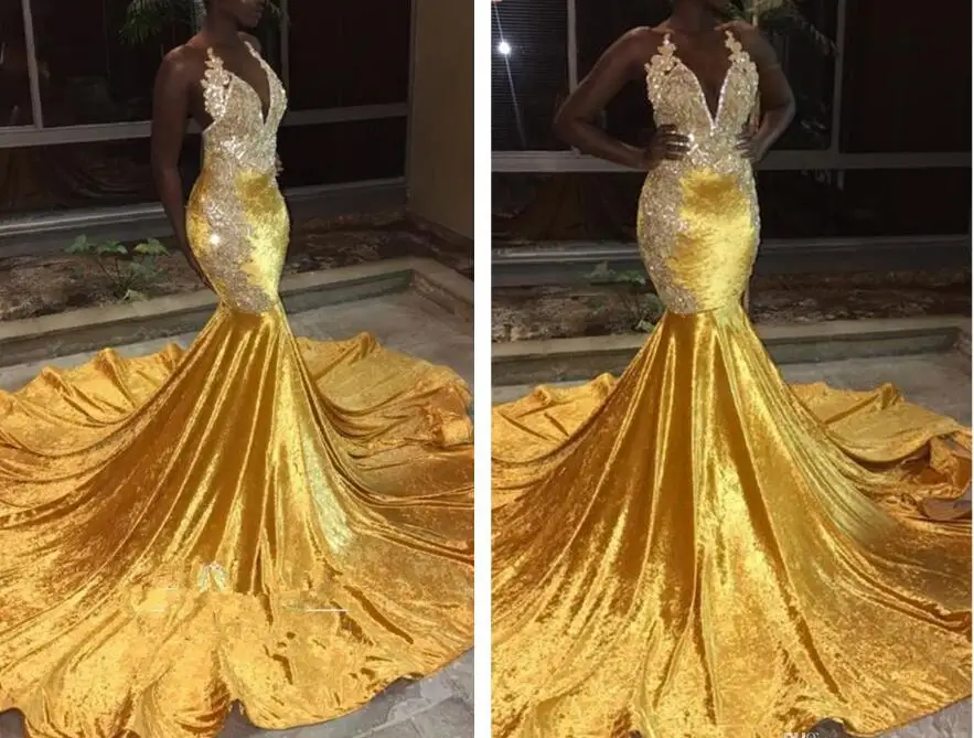 Золотое Платье Со Шлейфом фото 2