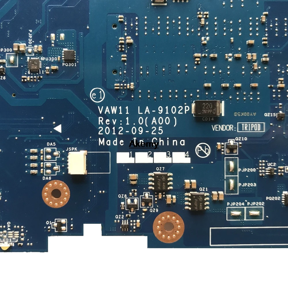VAW11 LA-9102P REV: 17 de 1,0 для Dell Inspiron 3721 5721 материнская плата для ноутбука CN-0N9G7X 0N9G7X I7-3537U материнская плата для процессора originais