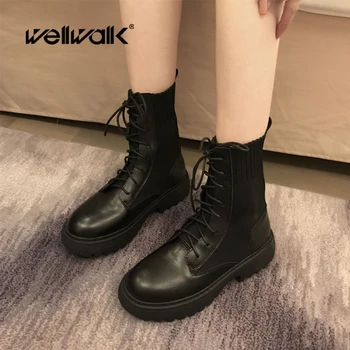 

Woven Military Boots Women Ankle Boots Lace Up Platform Winter Shoes Luxury Brand Cowboy Booties Round Toe 2020 New