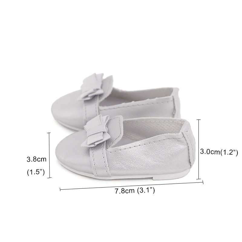 25 Style 7.5cm Doll Shoes For 18 inch Girls Doll 43 cm Baby New Born Dolls Toy Accessories