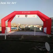 10*5 м гигантская Спортивная АРКА, надувной старт финишной линии, красные 4 ноги свободно стоячие арки Висячие со съемными баннерами в продаже