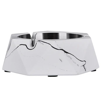 

New Cement Ashtray with Metal Inner Tray Nordic Vintage Cement Metal Ashtray