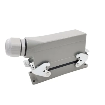 

Rectangular H24B-He-024-1 Heavy Duty Connectors Power 24 Pin Cores Line 16A 500V Screw Feet Aviation Plug Socket,139x43x72Mm
