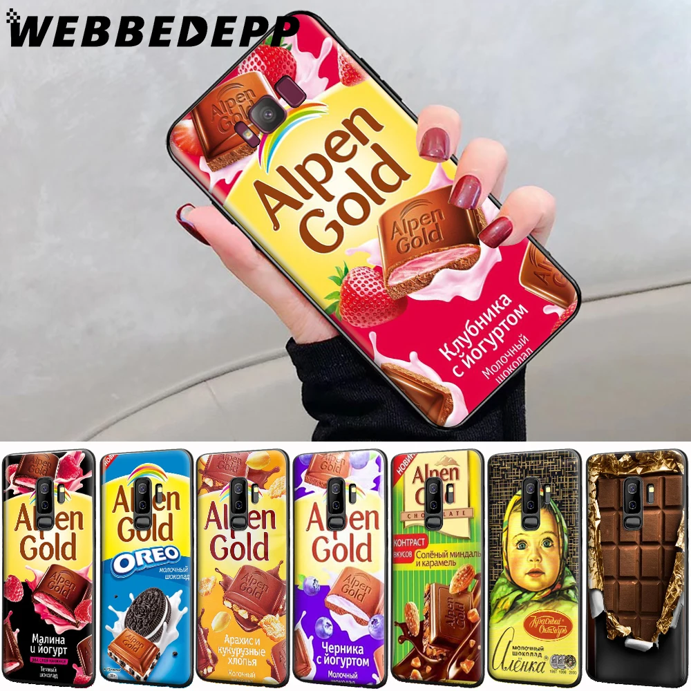 Аленка бар с изображением шоколада wonka мягкий чехол для samsung Galaxy S6 S7 край S8 S9 S10 Note 8