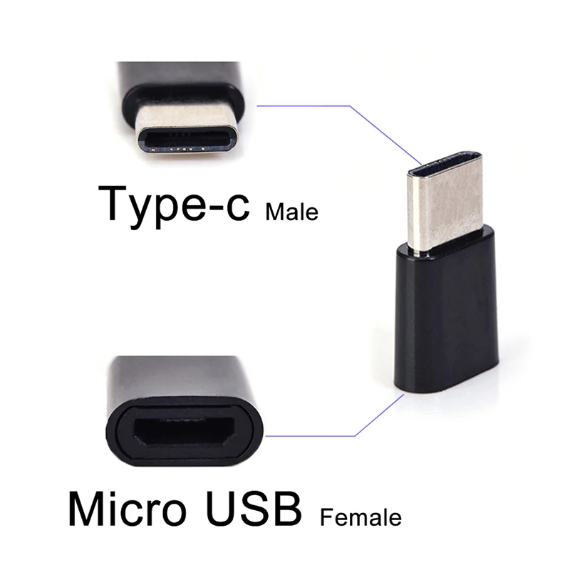 1 шт. Micro USB Женский к type-c USB-C Мужской адаптер конвертер зарядный разъем адаптеры для мобильных телефонов