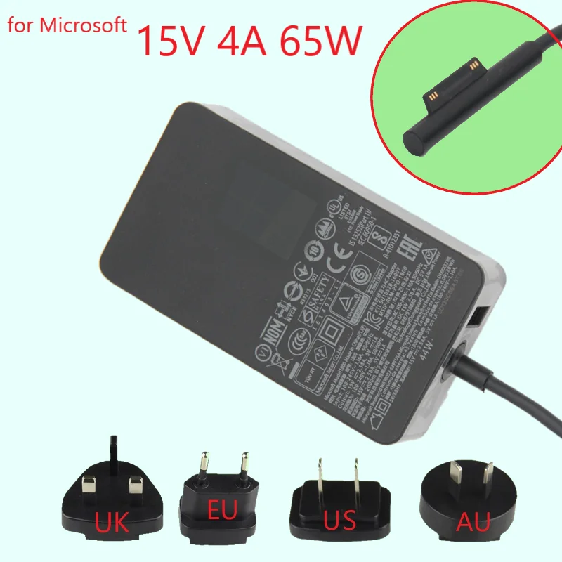 15V 4A 65W планшетный ПК зарядное устройство 1706 для Microsoft Surface Pro 4 1724 модель книги 1705
