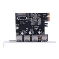 ל sata PCI-E PCI-E PCI Express ל- USB 3.0 VIA שבב SATA ממשק 4 Port מתאם ממיר כרטיס עבור Windows Desktop (1)