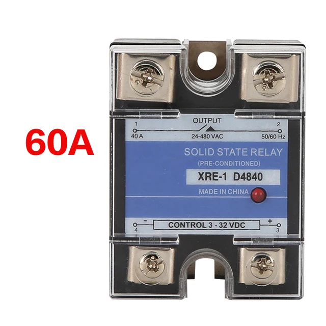 10A~150A Plastic Cover Solid State Relay DA DD AA Single Phase DC Control AC 220V Relay To 3-32VDC SSR-10DA 25DA 40DA 60A
