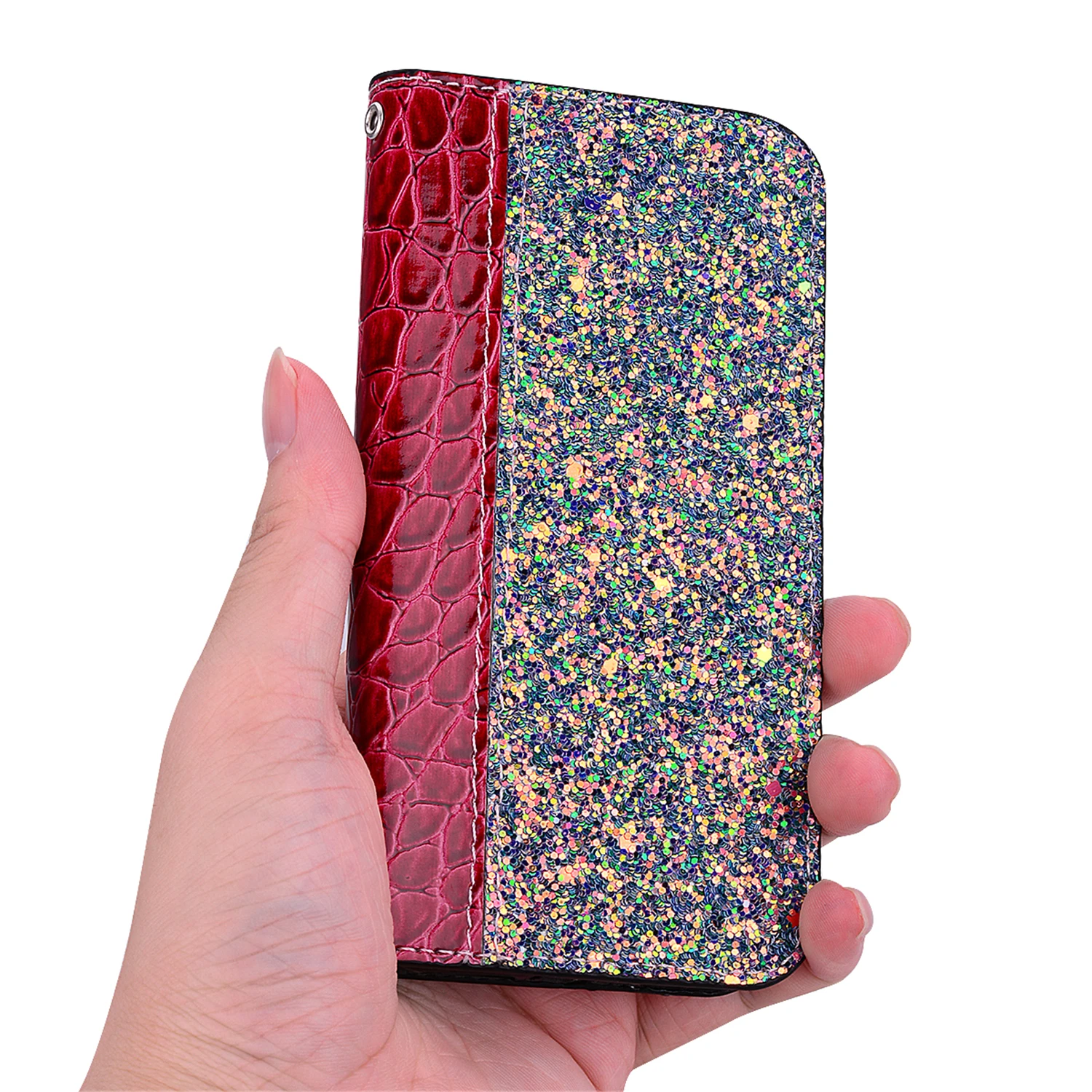 Блестящий блестящий чехол для iPhone 12 11 Pro Max 7 8 6 6S Plus 5S Funda кожаный книжка X XR XS