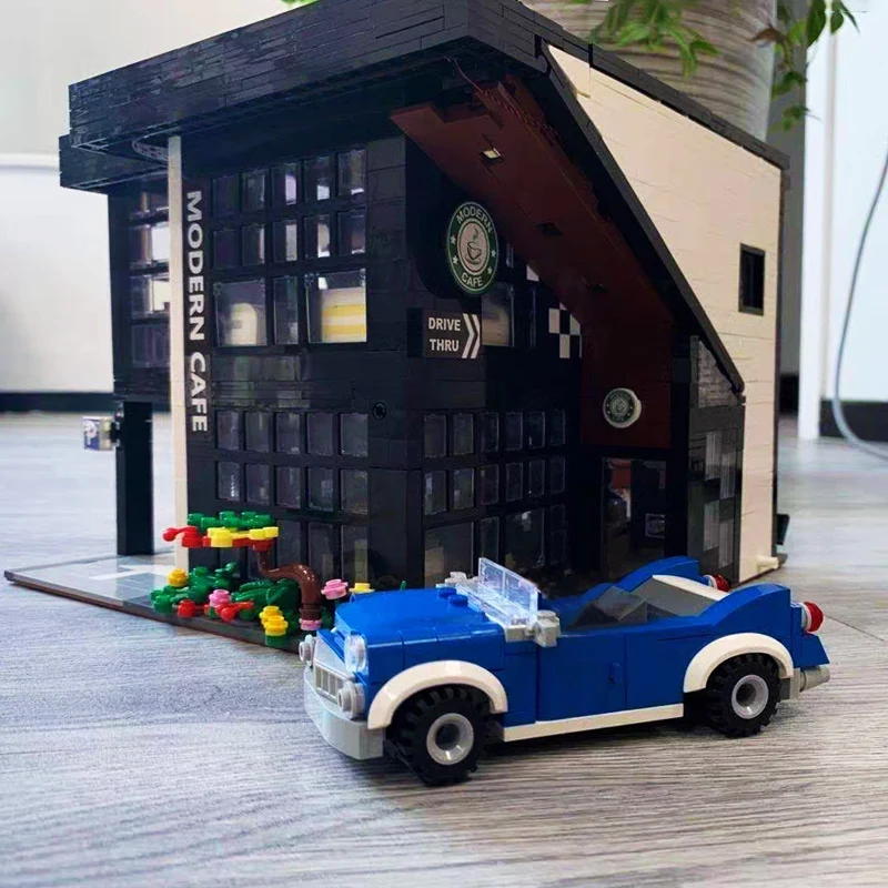 Ba Moc Street View Modello Mattoni Caffetteria Building Blocks Modern Cafe Corner Giocattoli Per Ragazzi Regalo Di Natale 10182 86005 84002