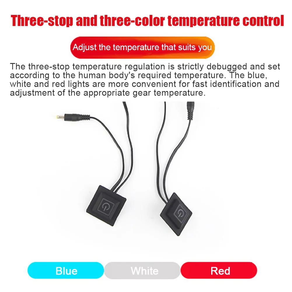 3 Speed Fingers Portable Outdoor Thermal Gear Winter Foldable Adjustable Heating Glove Electric Warmer Accessories 7.4V