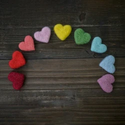 5/6/9 Pcs Handmade Newborn Photography Props Accessories Baby Felt Love Heart Stars Ornaments Home Party Decorations