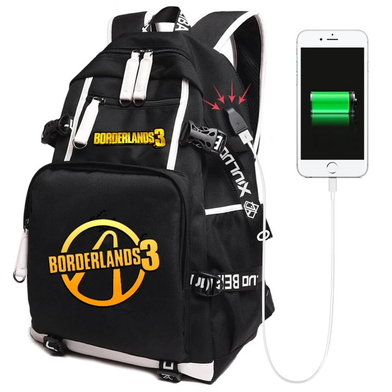 Рюкзак унисекс для ноутбука дорожный ранец на плечо с рисунком игры Borderlands 3