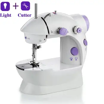 

2020 Mini Portable Handheld sewing machines with lighting Stitch Sew needlework Cordless Clothes Fabrics Electric Sewing Machin