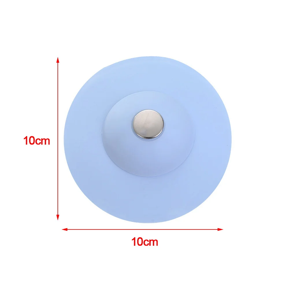 Silicone Sink Strainer Kitchen Bathroom Hair Sink Filter Plug Drains Press Bouncing Closed Cover Strainers Floor Sucker Tool