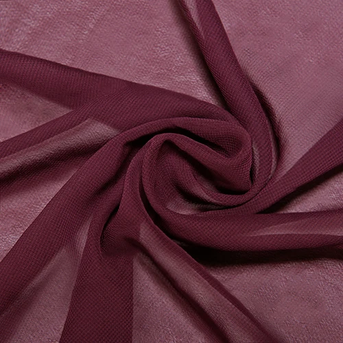 Новая мода 58 дюймов полиэстер шифон ткань сплошной цвет черный бордовый ткань для свадебного платья 50 цветов s