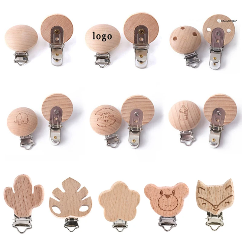 Clip Pacifier Nursing-Accessories Wooden Dummy Lets-Make Diy 20pcs Baby 29--45mm