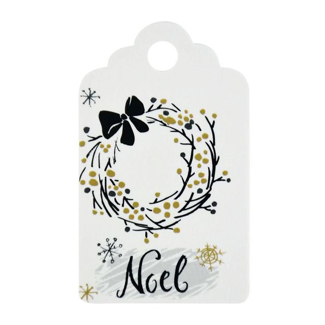 Merry Christmas Paper Cards Gift Tag Label DIY Handmade Crafts Hang Tags Christmas Party Gift Wrapping Supplies Navidad