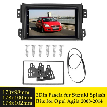 

Double Din Car Fascia For Opel Agila for Suzuki Splash Ritz 2008-2014 Stereo Radio Panel Kit Dash CD Plate Refitting Frame Bezel