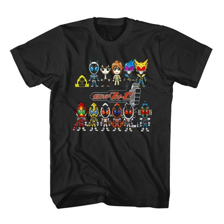 Черная футболка Kamen Rider Fourze Tokusatsu Размер S-2XL