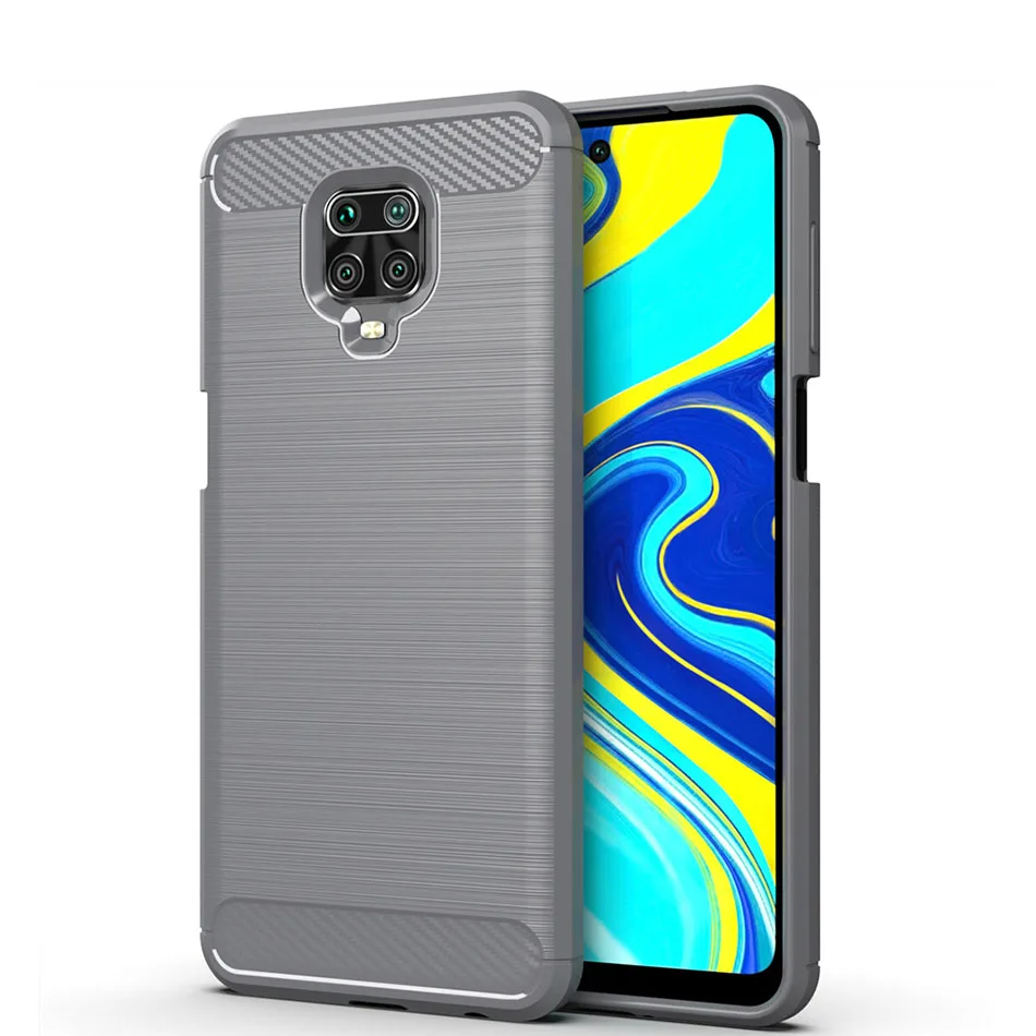 Whyes Soft Silicone Case For Xiaomi Redmi Note 9 Pro Max Note 9 Carbon Fiber ShockProof TPU Cover For Xiaomi Redmi Note 9S Case xiaomi leather case cover Cases For Xiaomi