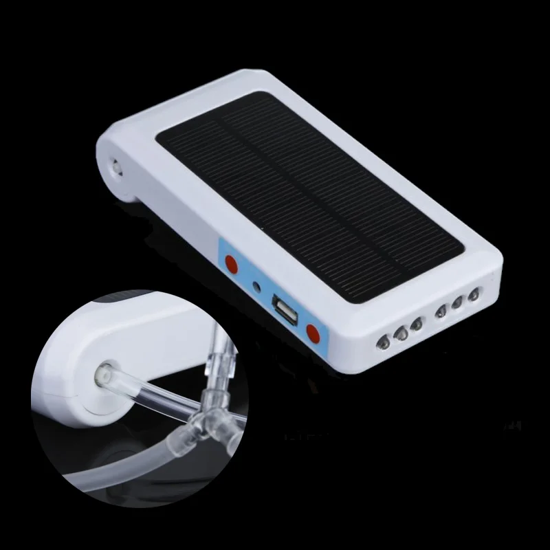 Mini Air Pump Solar Power Panel Waterproof fish tank Aquarium aeration Air Pump with battery Oxygen Generator Oxygen Air Bubble