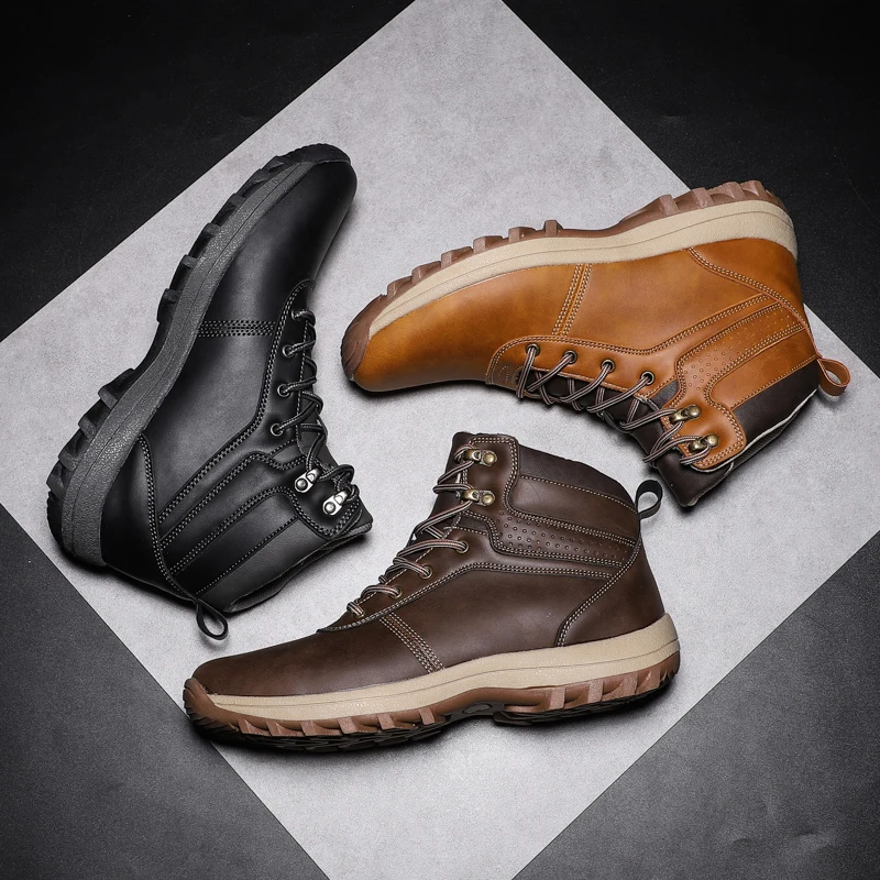 Новые ботинки мужские зимние кроссовки для активного отдыха теплая Модная обувь