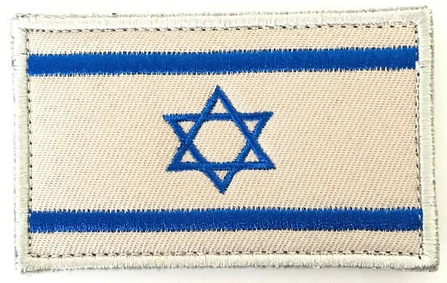 Israel Заплатка, национальный флаг в полоску, вышитый Россия, Турция, Франция, ЕС, Нидерланды, флаг, тактические военные нашивки, армейская Аппликация в полоску - Цвет: Israel