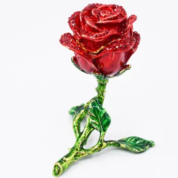 

Flower Ring Box For Proposal Diamond Ring Creative Cloth Rose Flower Jewelry Gift Box Show Ring Case 1pcs