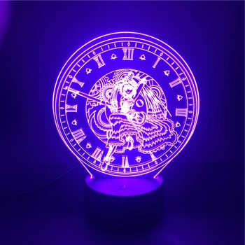 

Kurumi Date A Live 3D Lamp The Alarm Clock Base Nightlight for Birthday Decoration Battery Powered Usb Led Night Light Lamp