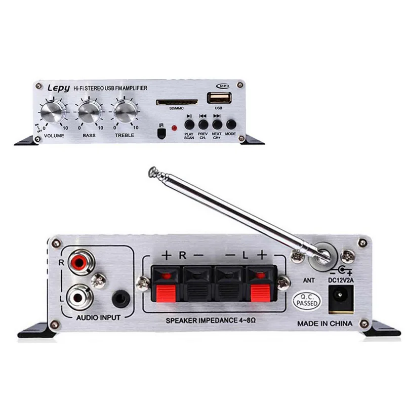 Автомобильный усилитель 12 В Hi Fi USB SD FM радио/MP3 плеер стерео аудио цифровой