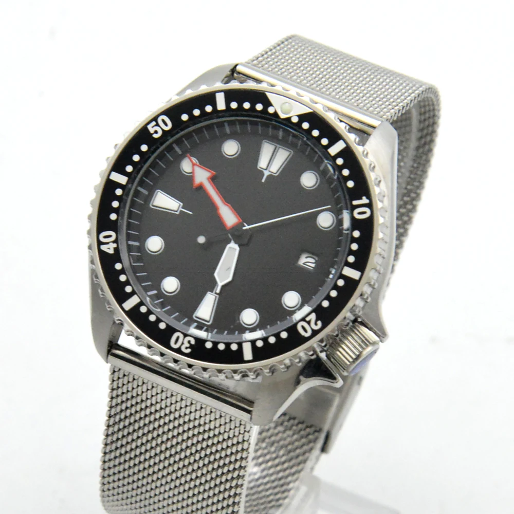 Sterile dial SK007 diving mechanical watch men's automatic mechanical movement 4 o'clock adjustment head
