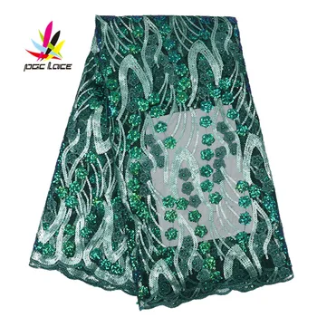 

High Quality Sequin Organza Lace Beaded Embroidered Tulle Wedding Dresses Pearl Mesh Dress Latest Appliques and AMY2628B