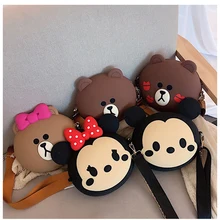 Женская сумка на плечо, Женская милая силиконовая мультяшная сумка-мессенджер, новая Студенческая Повседневная сумка, дизайнерские сумки через плечо для женщин