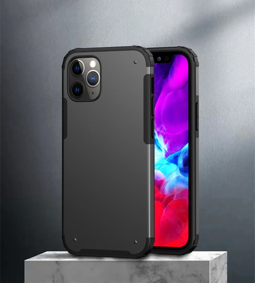 Чехол для iphone 12 5 4 ''/6 1''/6 7 ''Роскошный Матовый однотонный противоударный