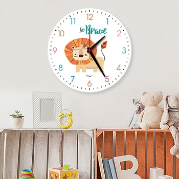 

Cute Cartoon Wall Clock Creative Nordic Digital Large Modern Silent Kids Bedroom Quartz Wall Clock Reloj Pared Home Decor DB60WC
