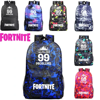 

Men Backpack Kids Boy Fortnites Fortress Backpack Unisex School Student Knapsack School High Capacity Bookbag Travel Rucksack