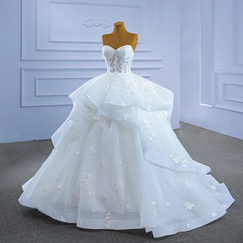 RSM67348 princess ball gown wedding dresses 2021 new luxury white wedding dresses for bride vestido de novia para boda civil 4